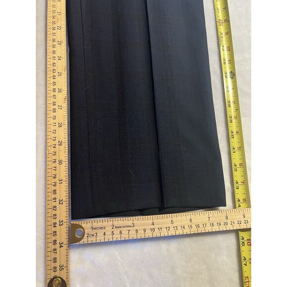 Tommy Hilfiger Mens 46L 38x33 Navy Royal Cobalt Blue Plaid Suit - Picture 15 of 16